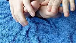 Adorable Oiled Feet Close-Up