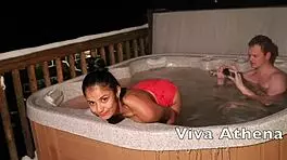 Slutty Asian Teen 18+ Seduces Photographer in Jacuzzi