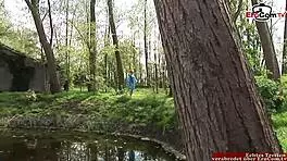 Blonde Feels Outdoor Cum Facial