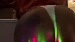 hot redhead babe toying dildo close-up!