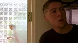 Watch These Stepsiblings Secretly Fuck Each Other in the Bathroom! Teen and MILF with Big Cock in Anal Threesome!