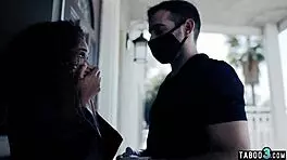 bwc hyped scarlit scandal's busty ebony teen afternoon in quarantine with rough monster cock