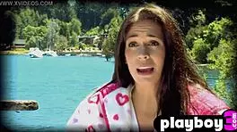 Lauren and friends striptease then pose naked.