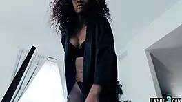 bwc hyped scarlit scandal's busty ebony teen afternoon in quarantine with rough monster cock