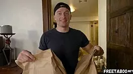 gianna dior gets horny and fucks the delivery boy with creampie