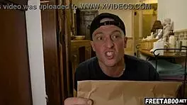 gianna dior gets horny and fucks the delivery boy with creampie