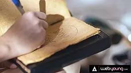 hot blonde witch jessie saint tries spell with ebony roommate