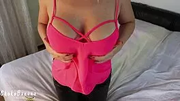 young girl in black leather pants, need a creampie now?