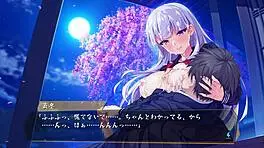 In the japanese hentai game babumi, a young 18+ anime girl engages in an intense h-scene with bukkake and blowbang elements.