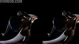 Blue-Haired Evelyn Parker And Redhead Leliana Dragon Age Engage In Intense Lesbian 69 Oral Sex In 3D Render