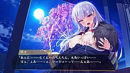 In the japanese hentai game babumi, a young 18+ anime girl engages in an intense h-scene with bukkake and blowbang elements.