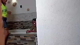 Dana Barzagli Y Luna En Espiando Un Compañero Del Cuarto Pt2