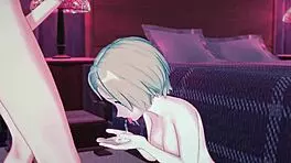 in the bedroom, naughty sara gets caught naked and banged hard by a pervert boy