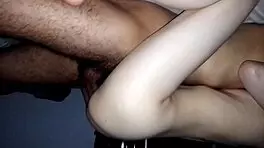 My skinny girlfriend gets my penis soaking wet in cowgirl and doggystyle POV, bent over for amateurs 😍💦