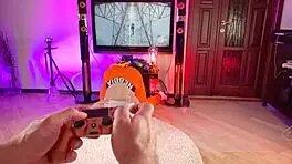 Outdoor blowjob with natural tits perfect body cumshot