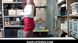 scarlett mae, redhead teen, sarcastically comments to lp officer during theft