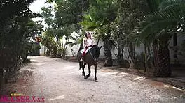 Intense bareback sex with VR glasses on.