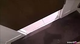 Teeny Lucy Tempted by Two Guys in Changing Room