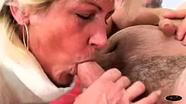 Horny Old Couple Fucks Hard On Couch