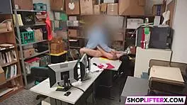 Burglar Caught and Punished with Intense Blowjob on Monster Cock