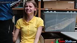 Crying Russian Teen Thief with Small Tits Punish Fucked