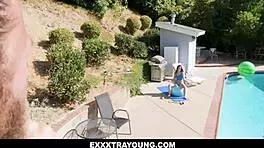 brad notices petite neighbor lily during workout invitation