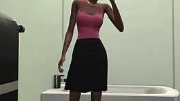 Shy Stepson Creampies Ebony Stepmom After Catching Him Masturbating In Front Of The Computer