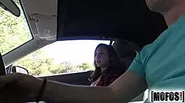 Hayden Hennessy, stranded teen 18+, gets hardcore fucked and cumshot on natural tits!