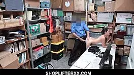 Shoplifter Asian Jade Noir Begs Mall Cop