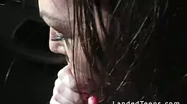 Watch this stranded teen 18+ get fucked outdoors till she gets a facial.