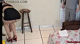 Wife cheats with delivery guy, cum on ass 😏