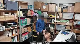 teen caught shoving high end merchandise into her clothing - fuckthief in garage