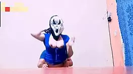 Neighbor Performs Halloween Dick Trick Outdoors on Shaved Ass