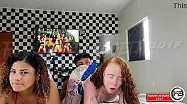 Got a wild surprise from naughty wives Eliane and Lorrany