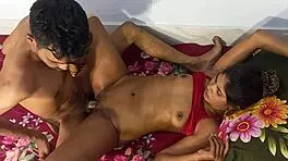 Sexy girl gets her tight pussy fucked hard at home