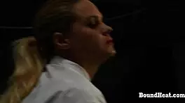 busty big ass lesbian slave gets whipped hard by merciless mistress