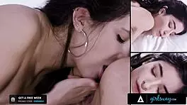 Emily Willis and Jane Wilde indulge in tantalizing oral delights on Girlsway.