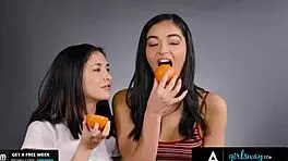 Emily Willis and Jane Wilde indulge in tantalizing oral delights on Girlsway.