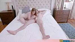 this brunette stepsister feels so emotional making a taboo deal with her stepbrother