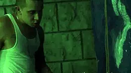 Young vixen Anya Olsen is tied up and doggystyled in public with bondage