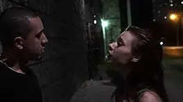 Young vixen Anya Olsen is tied up and doggystyled in public with bondage