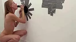 Tiny teen 18+ casually sucking a big black dick