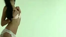 She says, Look at my hot body in lingerie while masturbating