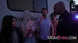 Stepmom and stepsis, you gotta help me slip outta this cop mess at the office!