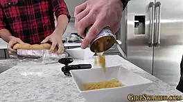 Stockings-Clad Teen 18+ Stepdaughter Sucks Monster Cock Hardcore