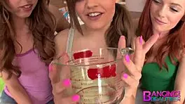 banging teen beauties lexi belle in a triple blowjob tag team