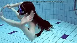 Wow, Roxalana Chech Scuba Diving In The Pool!