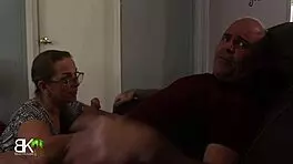 Stepson Sgt Miles Feels Shocked Catching Stepmom Kymber Leigh Sucking Cock by Pool, Then Misty Meaner Rides Him Passionately