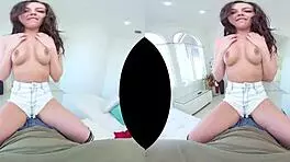 i ride whitney wright's petite body in vr, feeling her small tits bounce as she grinds my cock hard