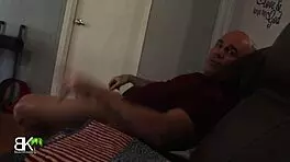 Stepson Sgt Miles Feels Shocked Catching Stepmom Kymber Leigh Sucking Cock by Pool, Then Misty Meaner Rides Him Passionately